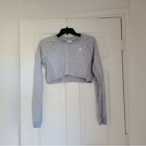 Gymshark Gray Cropped Sweatshirt